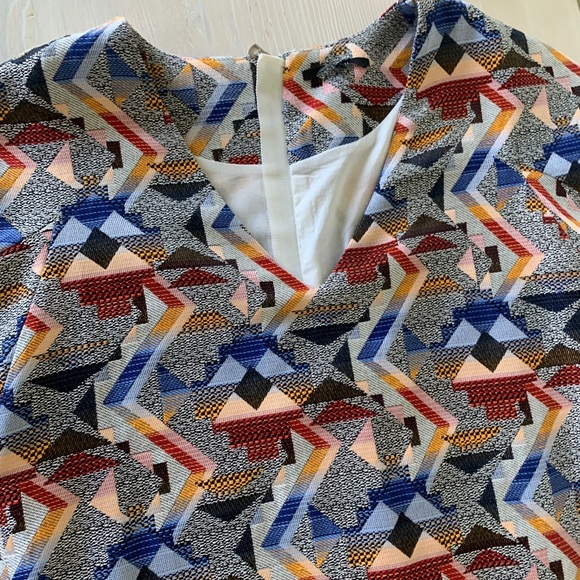 FRNCH Southwest Print Shift Dress pockets sz S NEW - Picture 11 of 16